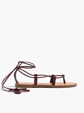 Madewell Boardwalk Strappy Lace Up Leather Sandals